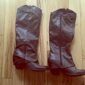 Fergalicious knee high brown boots size 10 m